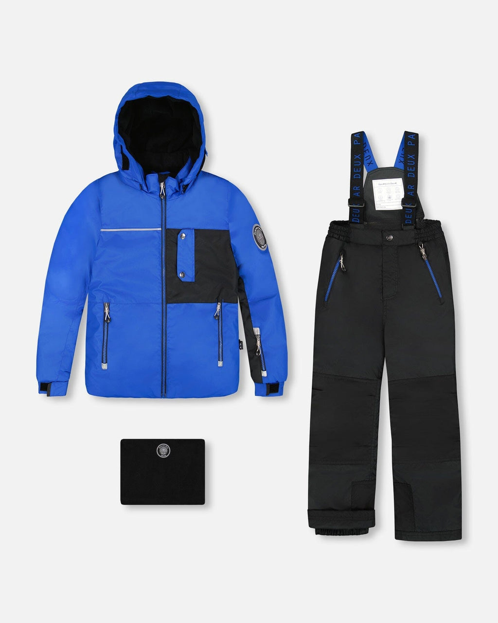 Two-Piece Play Snowsuit With Contrast Jacket Black