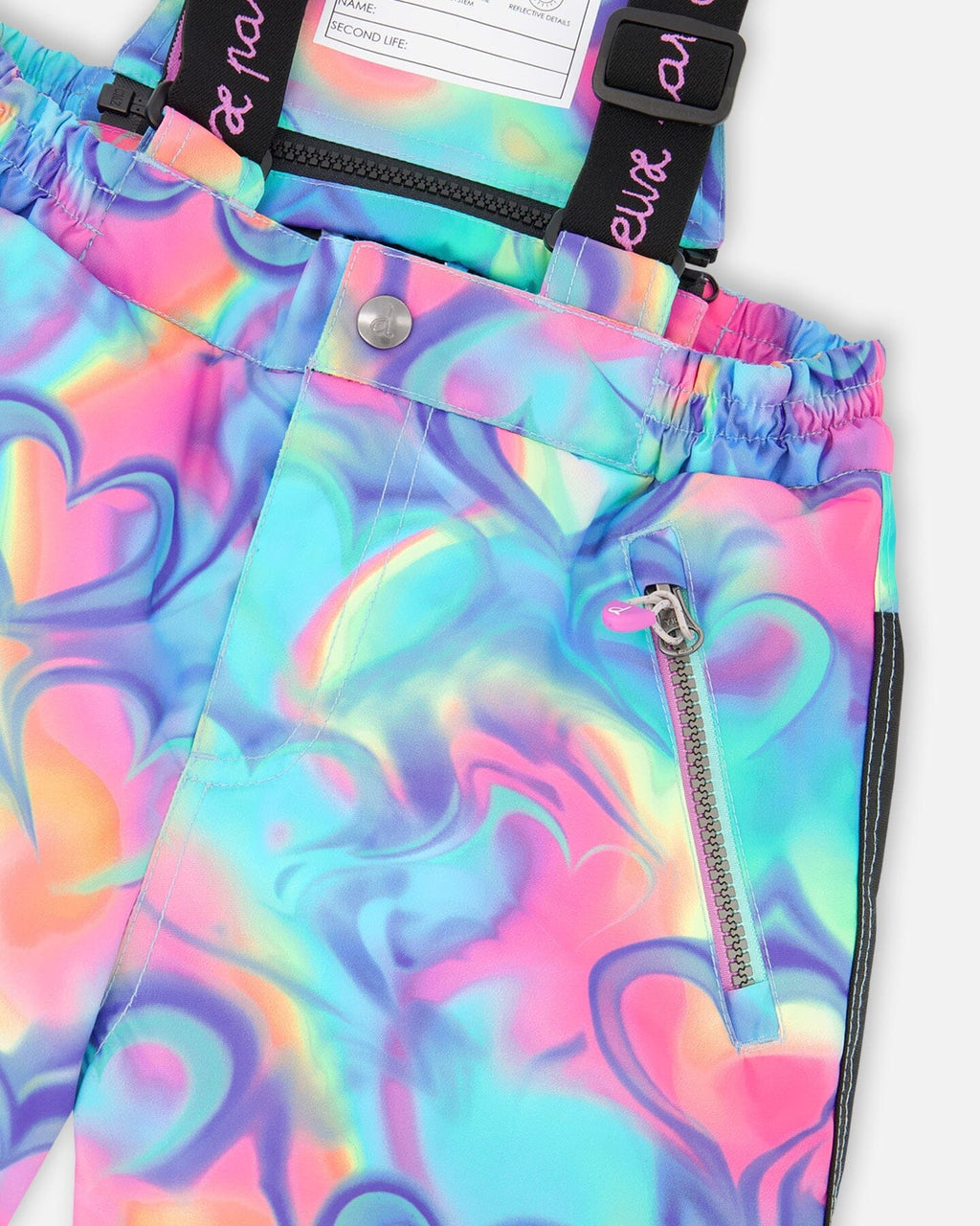 Two-Piece Play Snowsuit Rainbow Heart Print