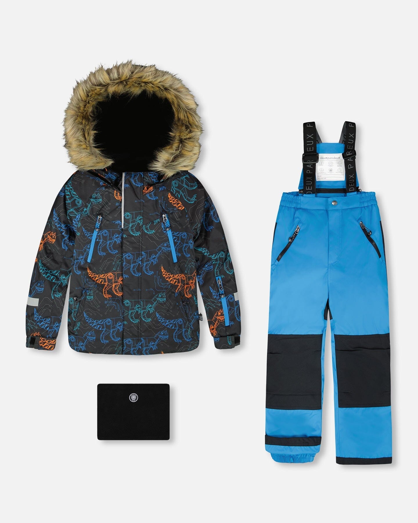 Two-Piece Play Snowsuit With Printed Jacket Blue