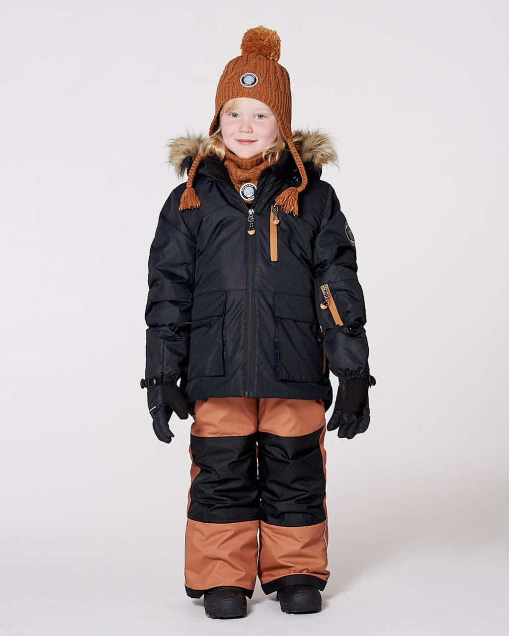 Two-Piece Play Snowsuit With Contrast Jacket Brown Sugar