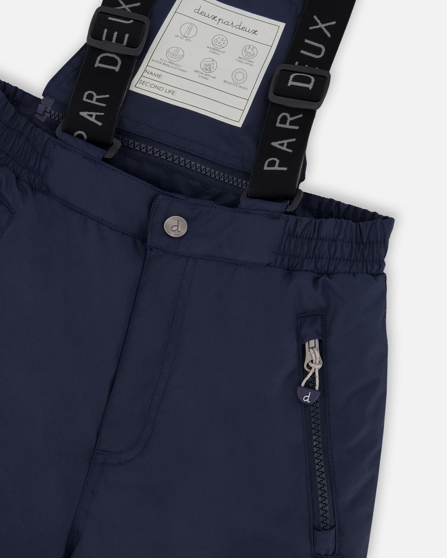 Two-Piece Play Snowsuit With Printed Colorblocked Jacket Navy Blue