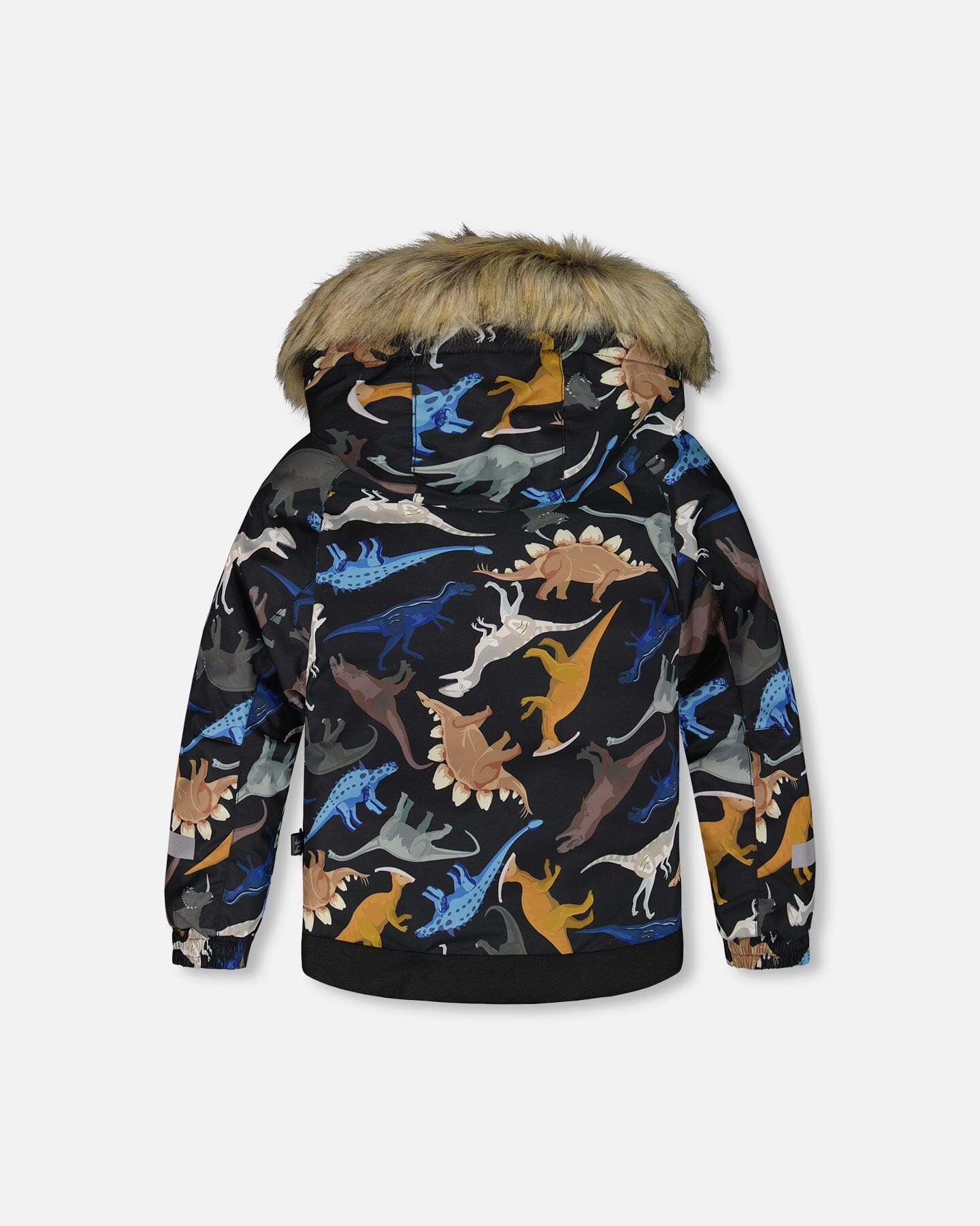 Two-Piece Play Snowsuit With Printed Dinosaurs Jacket Brown
