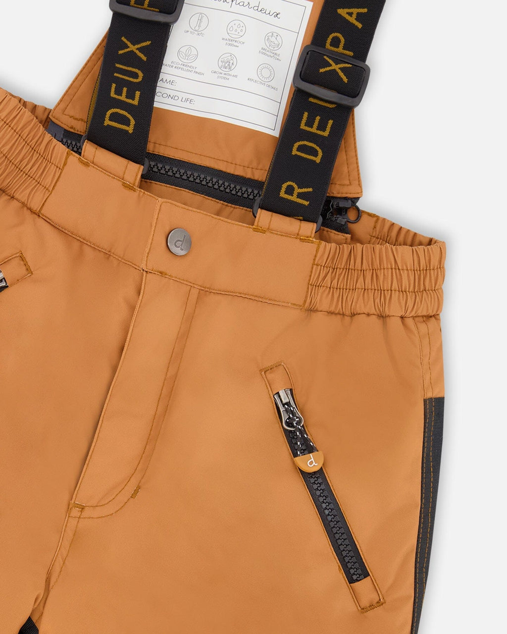 Two-Piece Play Snowsuit With Printed Dinosaurs Jacket Brown