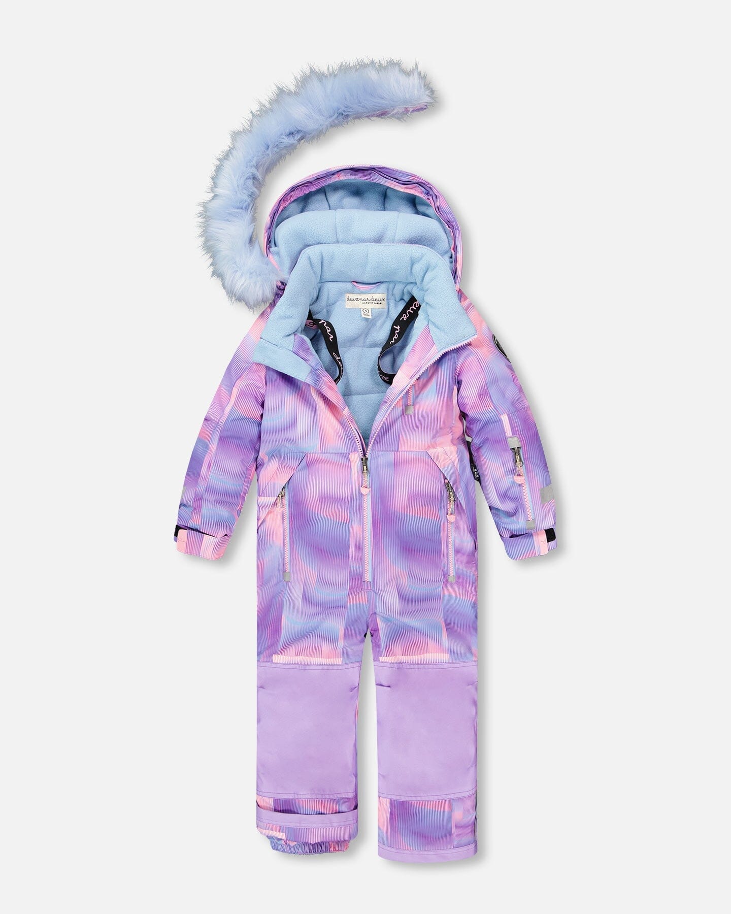 One-Piece Play Snowsuit Purple Geo