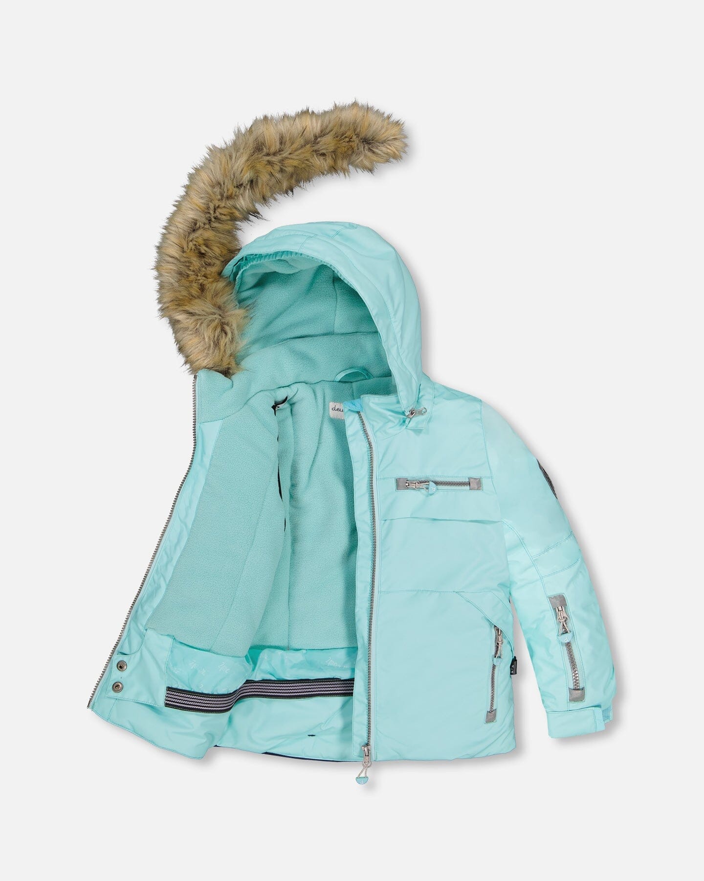 Two-Piece Play Snowsuit Blue Flower Print