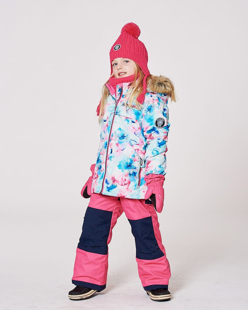 Two-Piece Play Snowsuit With Printed Jacket Flash Coral