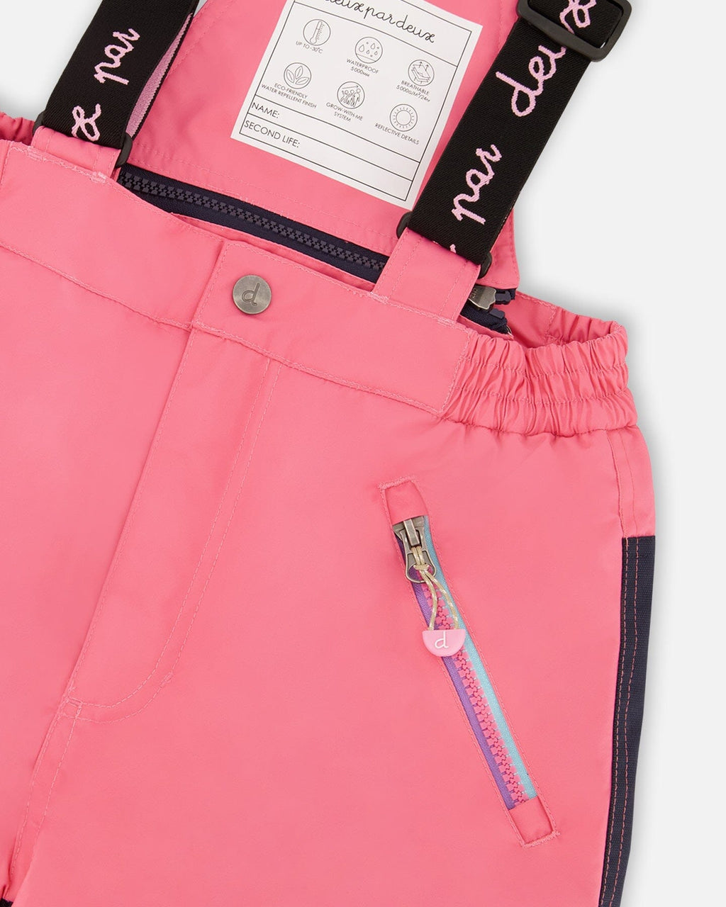 Two-Piece Play Snowsuit With Printed Jacket And Solid Pant Candy Pink