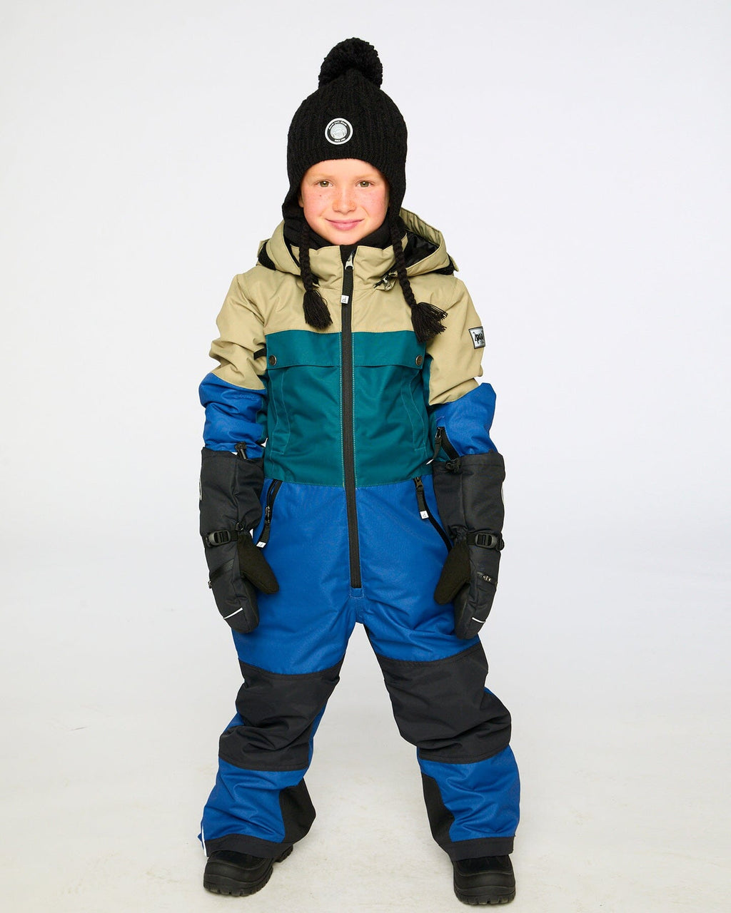 One-Piece Teknik Snowsuit Colorblocked Navy Blue