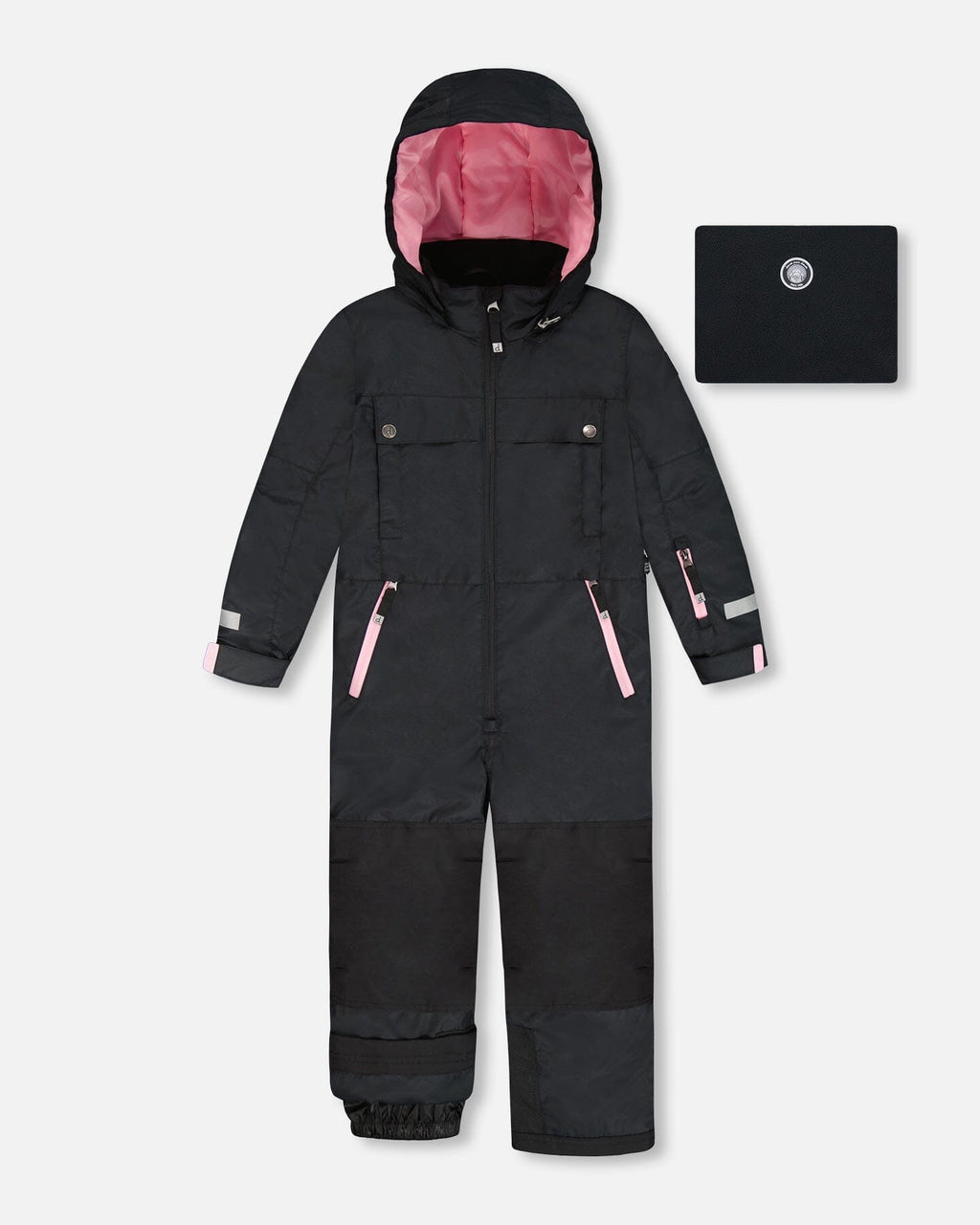 One-Piece Teknik Snowsuit Black With Pink