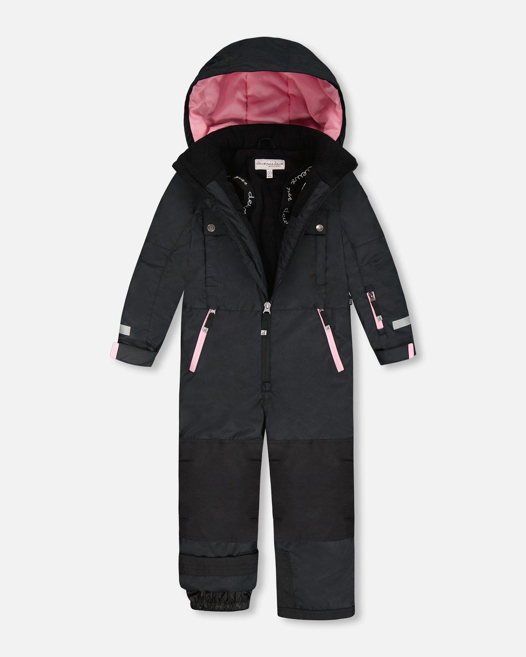 One-Piece Teknik Snowsuit Black With Pink