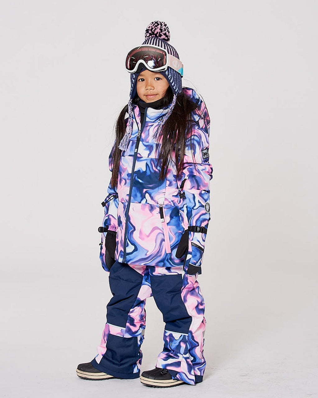 Two-Piece Teknik Snowsuit Pink And Blue Marble