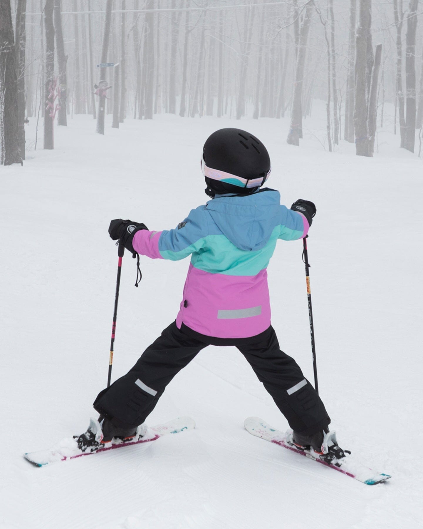 Two-Piece Teknik Snowsuit With Colorblocked Jacket And Solid Pant Black