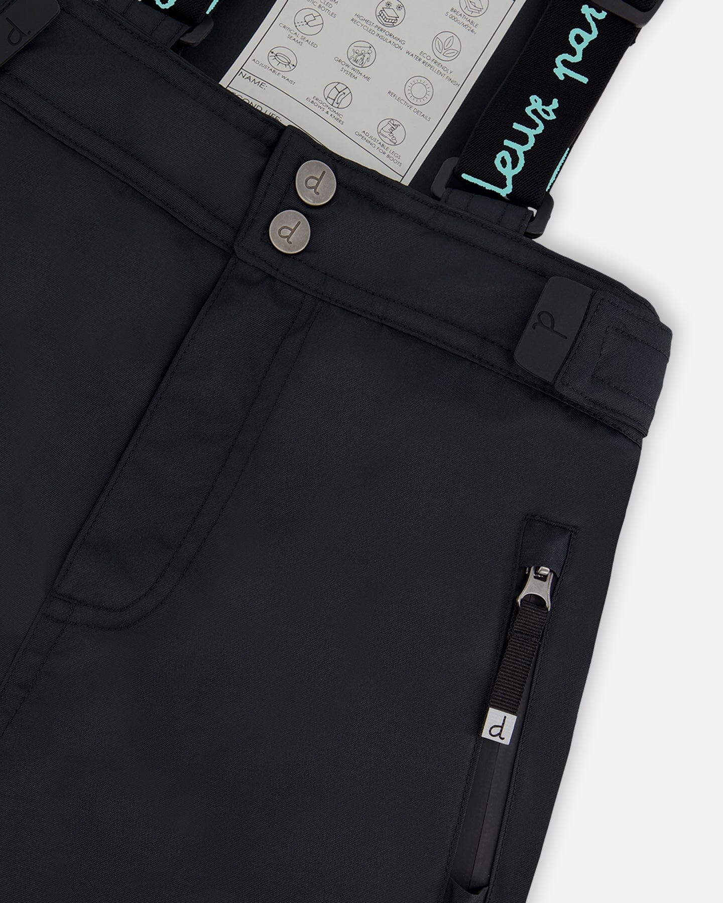 Two-Piece Teknik Snowsuit With Colorblocked Jacket And Solid Pant Black