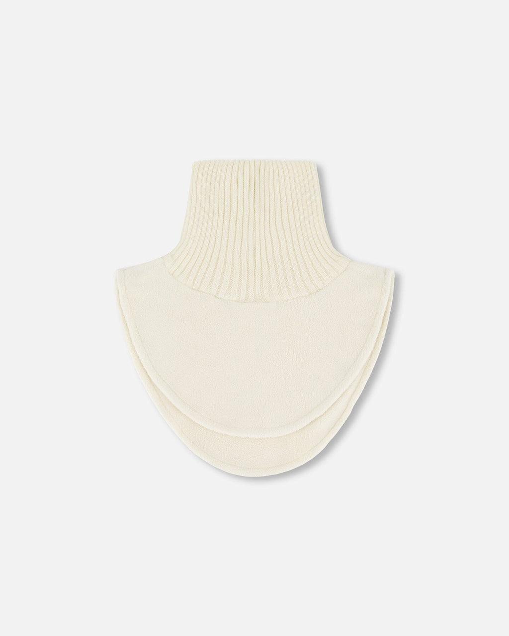 Polar Fleece And Knit Neckwarmer Off-White