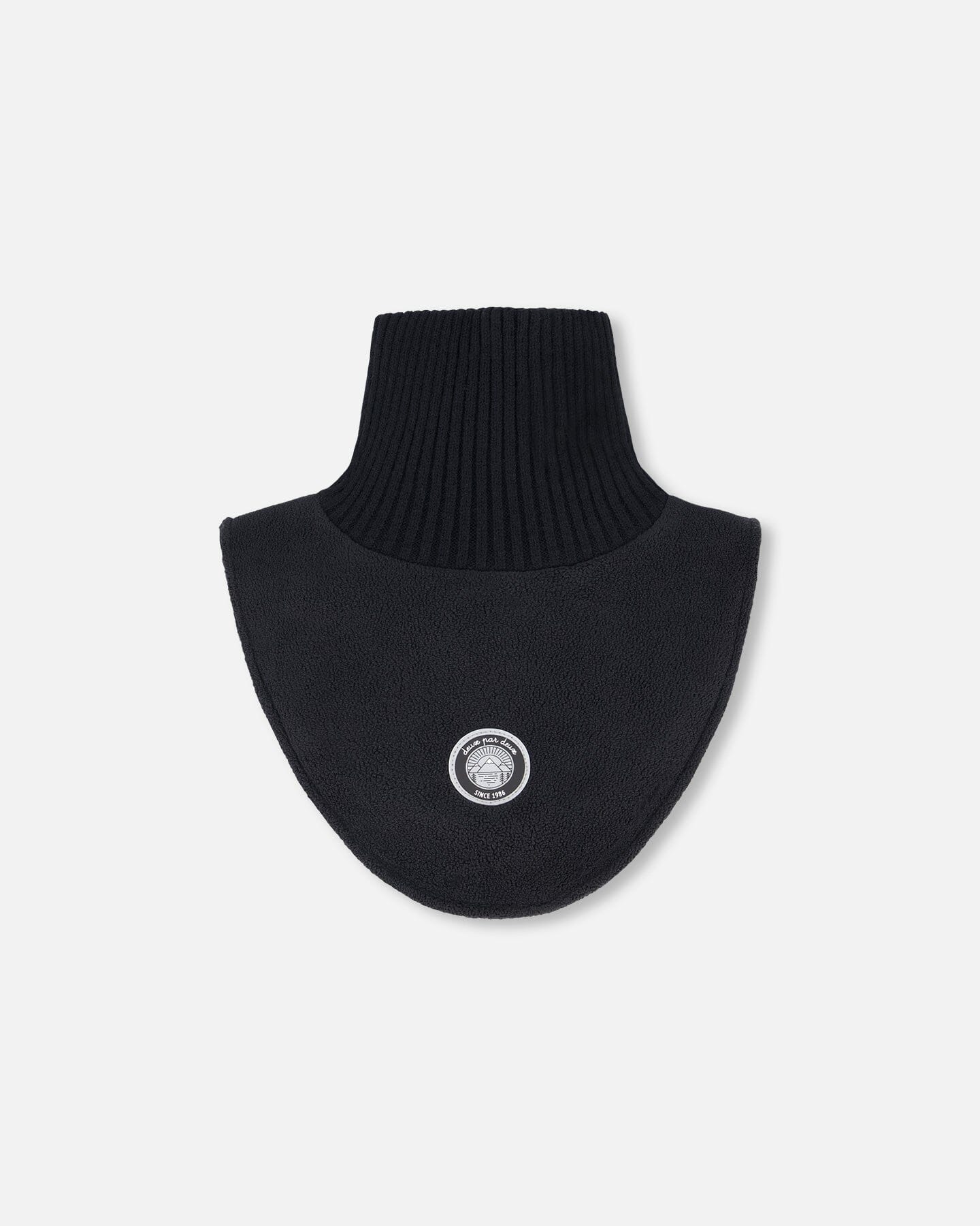 Polar Fleece And Knit Neckwarmer Black
