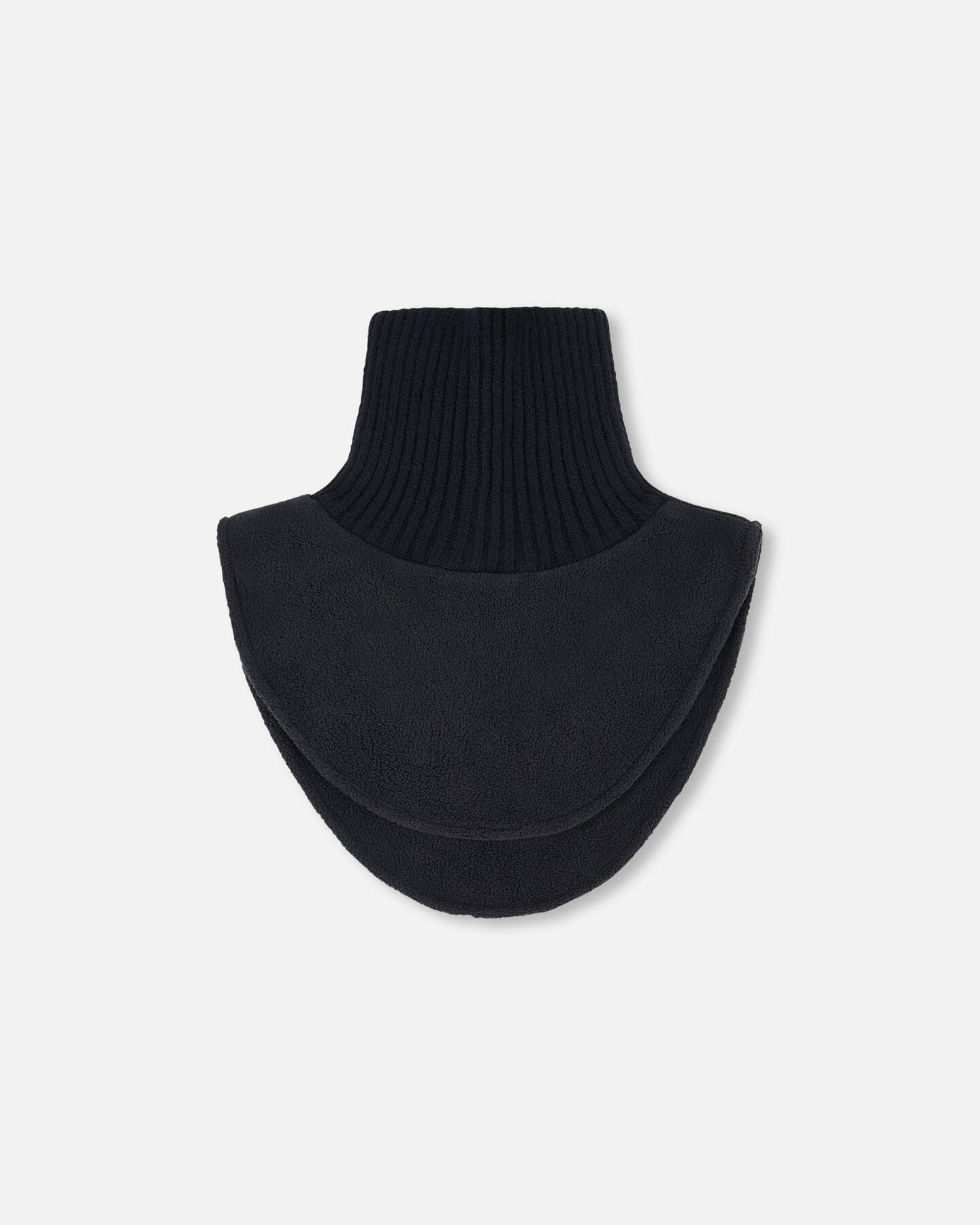 Polar Fleece And Knit Neckwarmer Black