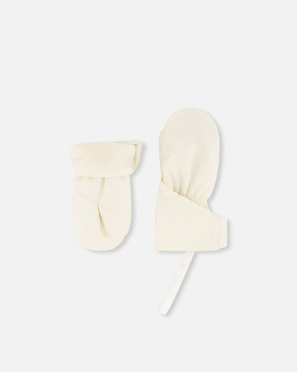 Lined Baby Mittens White Asparagus