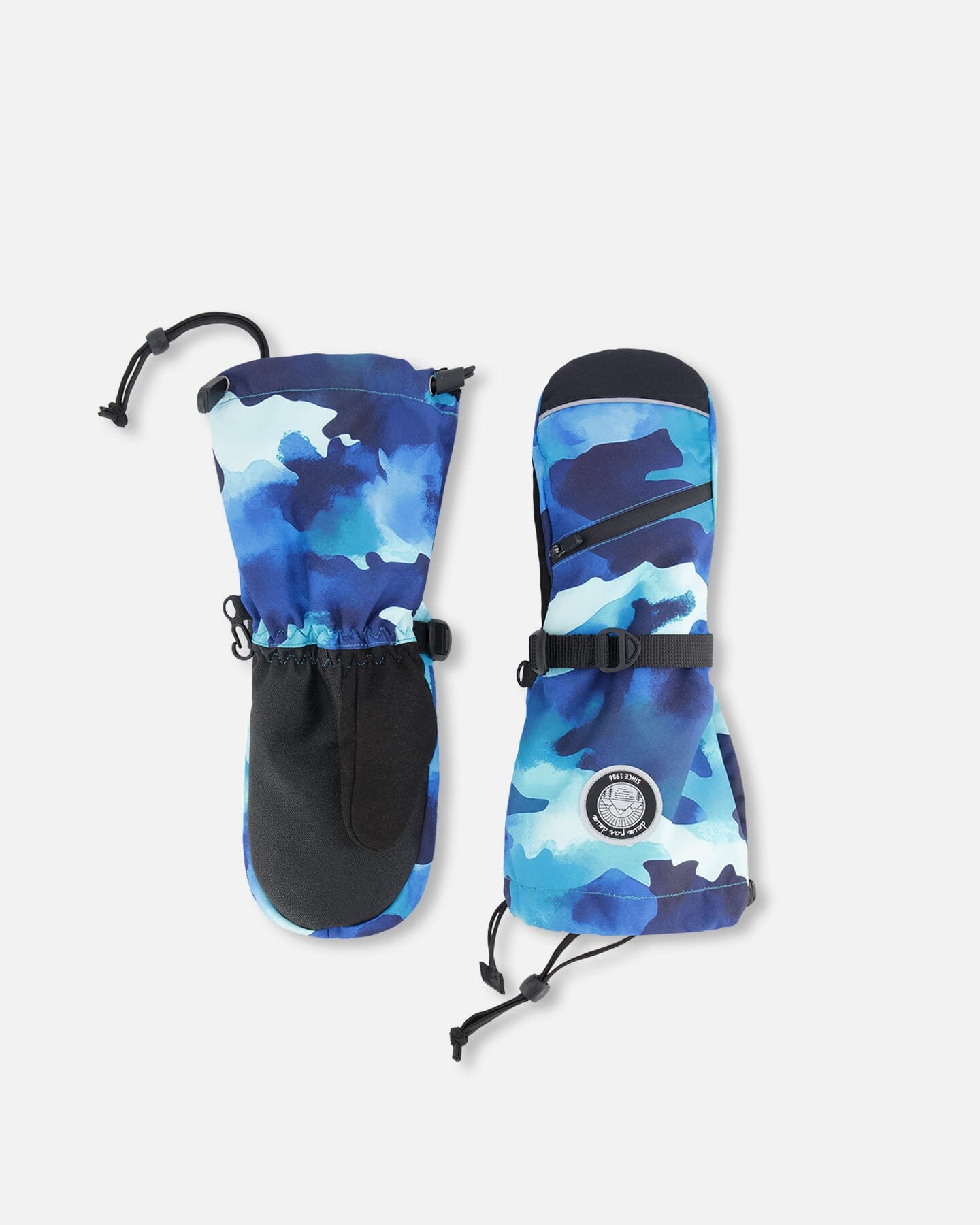 Winter Mittens Teknik Teal Blue Camouflage