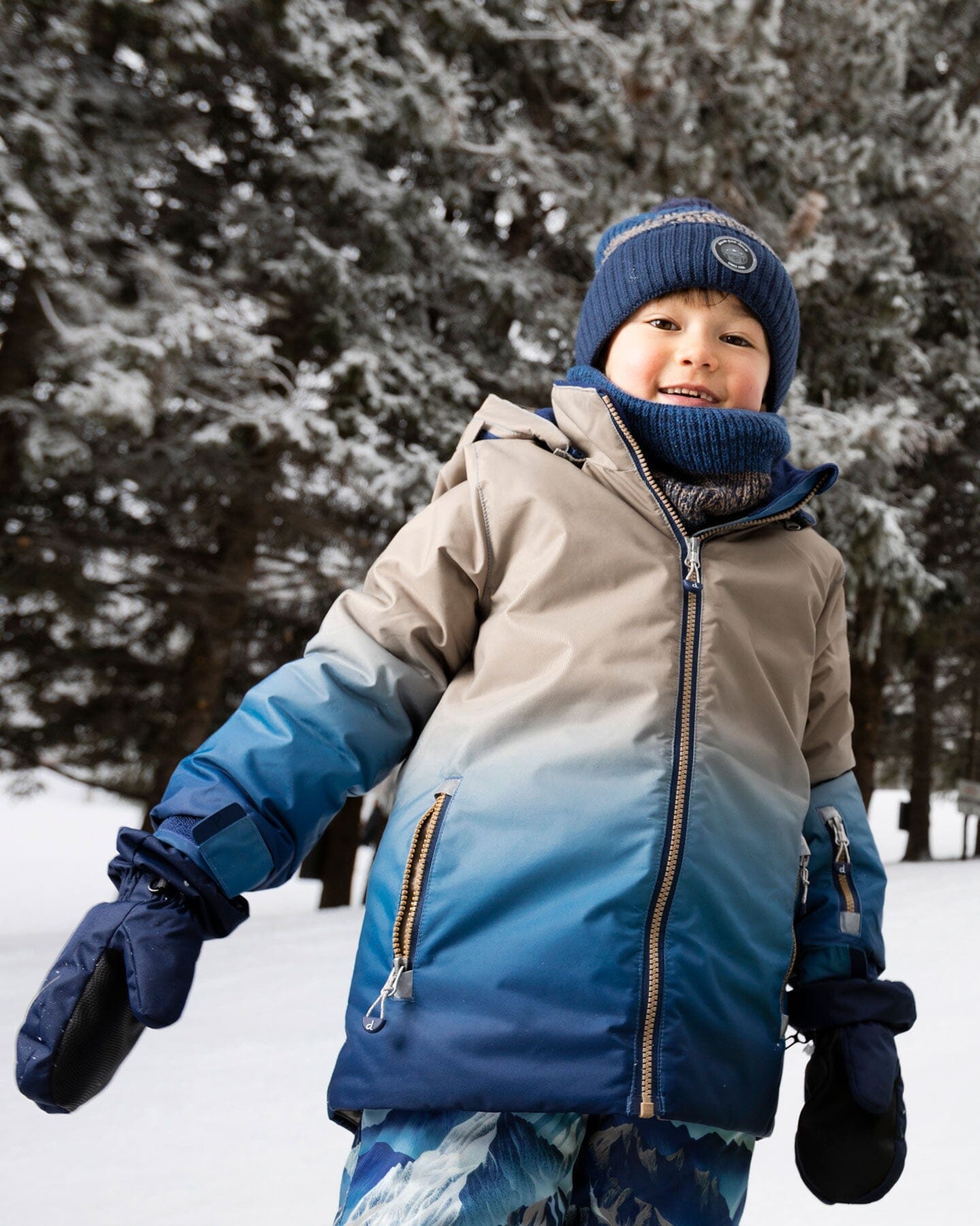Winter Mittens Play Navy Blue