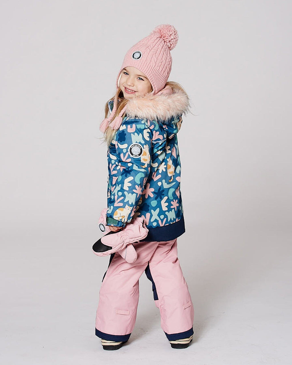 Winter Mittens Play Dusty Pink