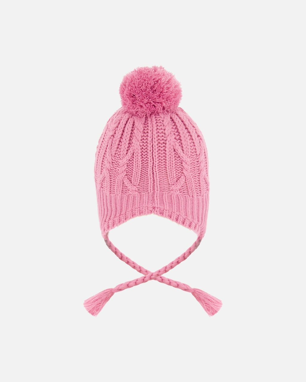Lined Winter Hat With Pompom Purple