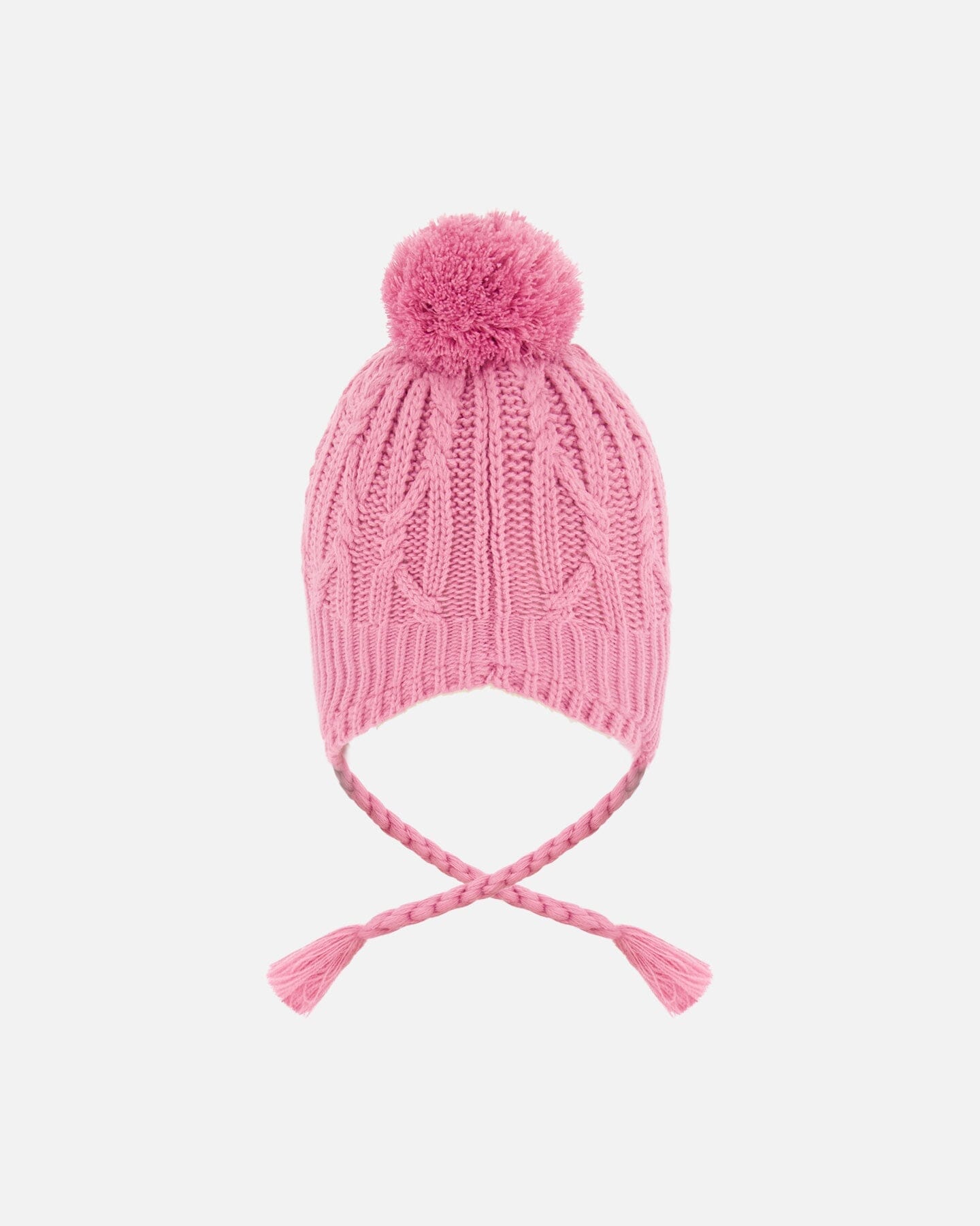 Lined Winter Hat With Pompom Purple