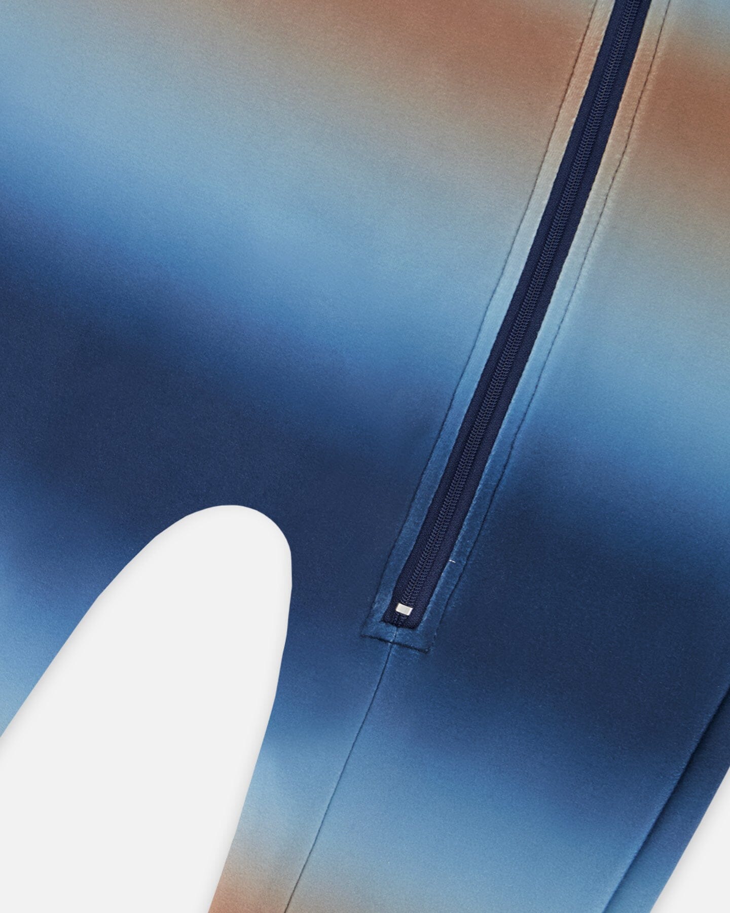 One-Piece Thermal Underwear Blue And Beige Gradient