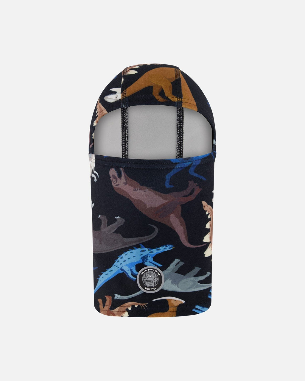 Brushed Jersey Balaclava Black Dinosaur Print
