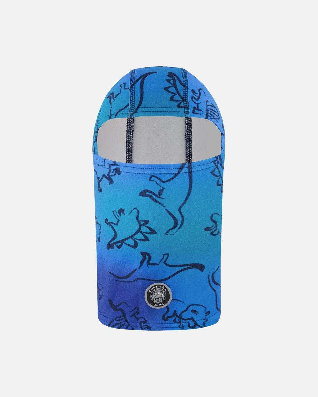 Brushed Jersey Balaclava Blue Gradient Dinosaur Print