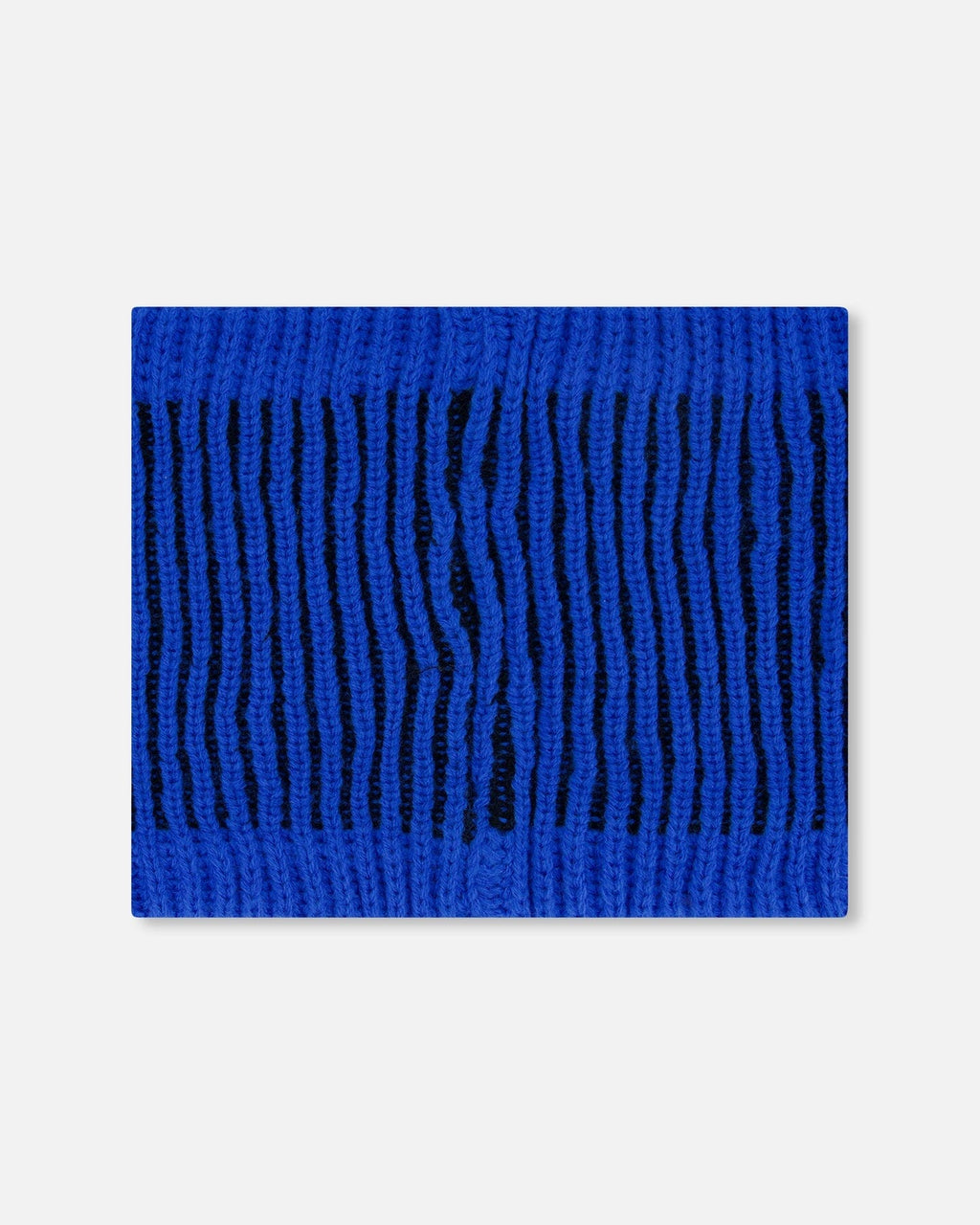 Lined Knit Neckwarmer Black And Blue