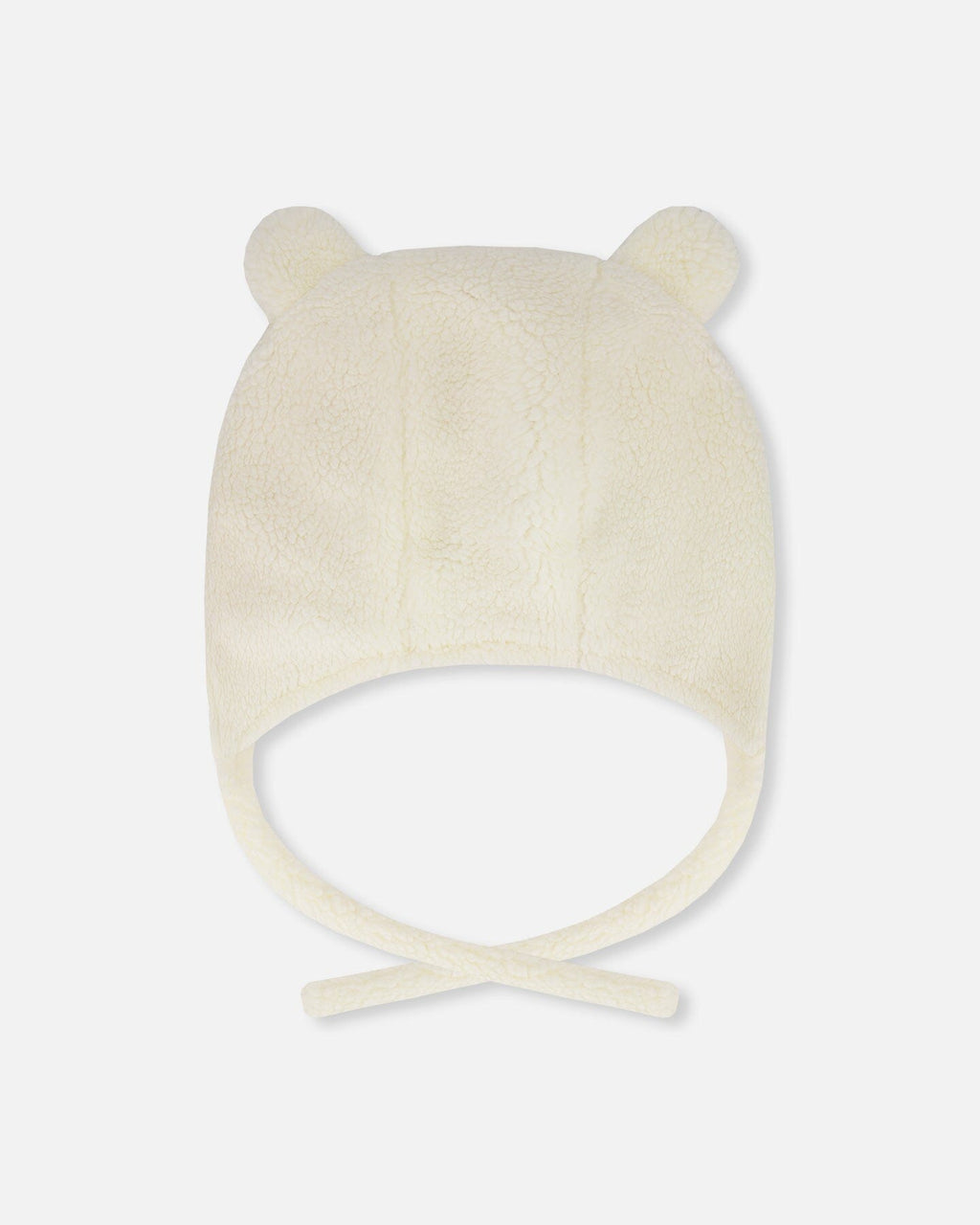 Lined Baby Sherpa Hat With Ear Flaps Off-White