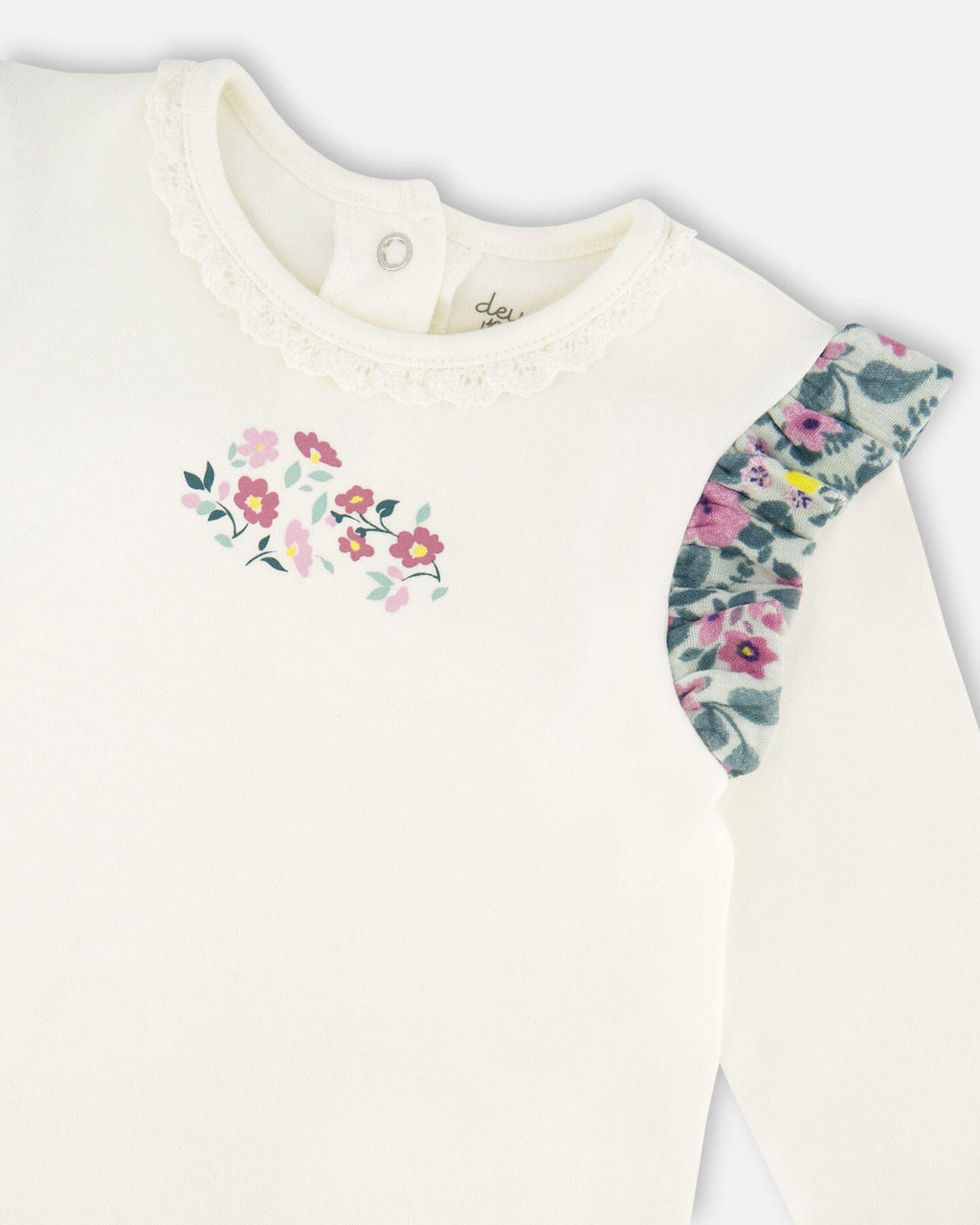 Organic Cotton Off-White Top And Muslin Pants Set