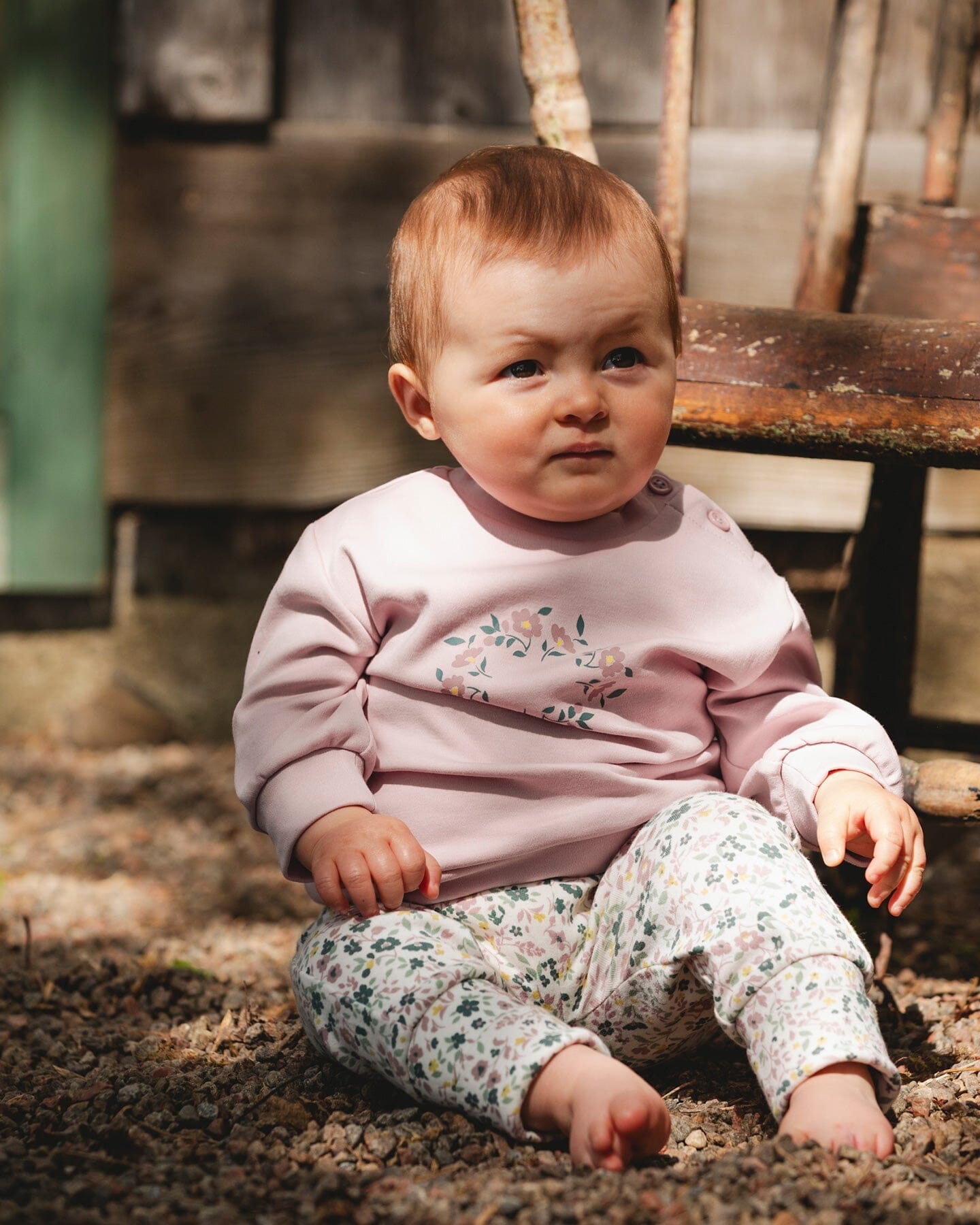 Organic Cotton Evolutive Pant And Long Sleeve Top Set Neutral Purple