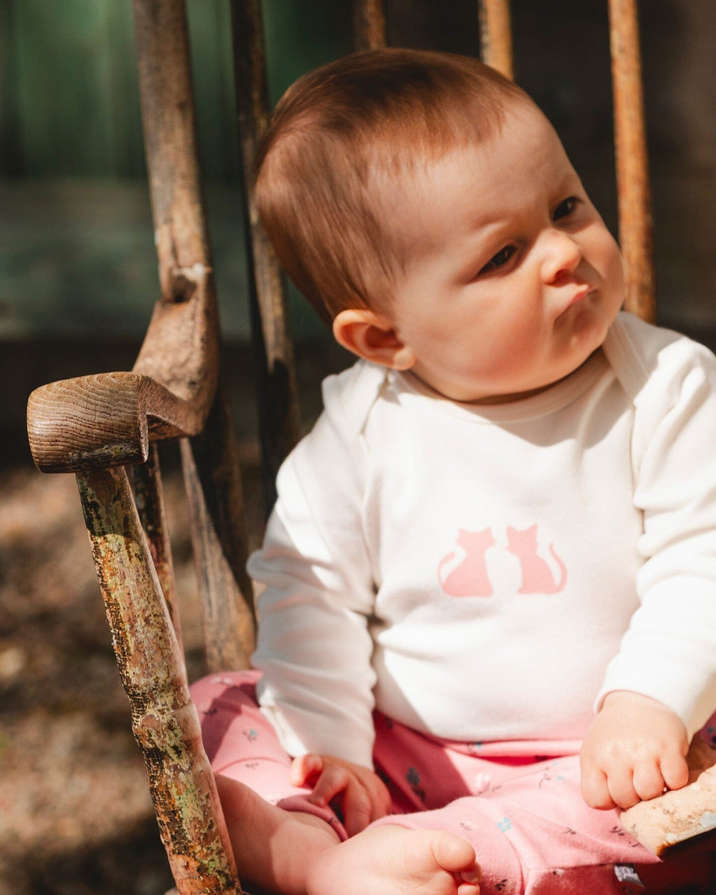 Organic Cotton Evolutive Pant Pink Floral