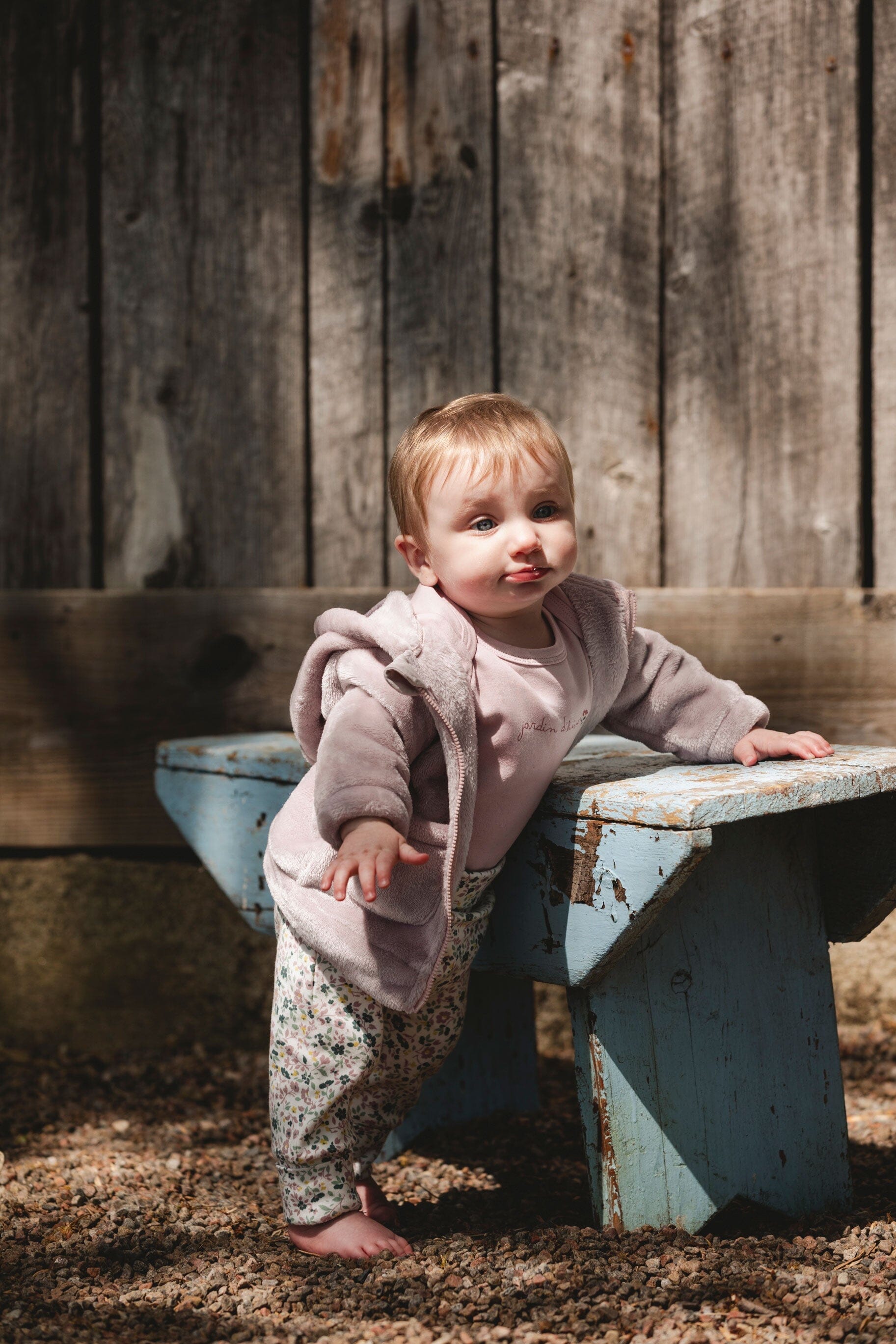 Organic Cotton Long Sleeve Romper Neutral Purple