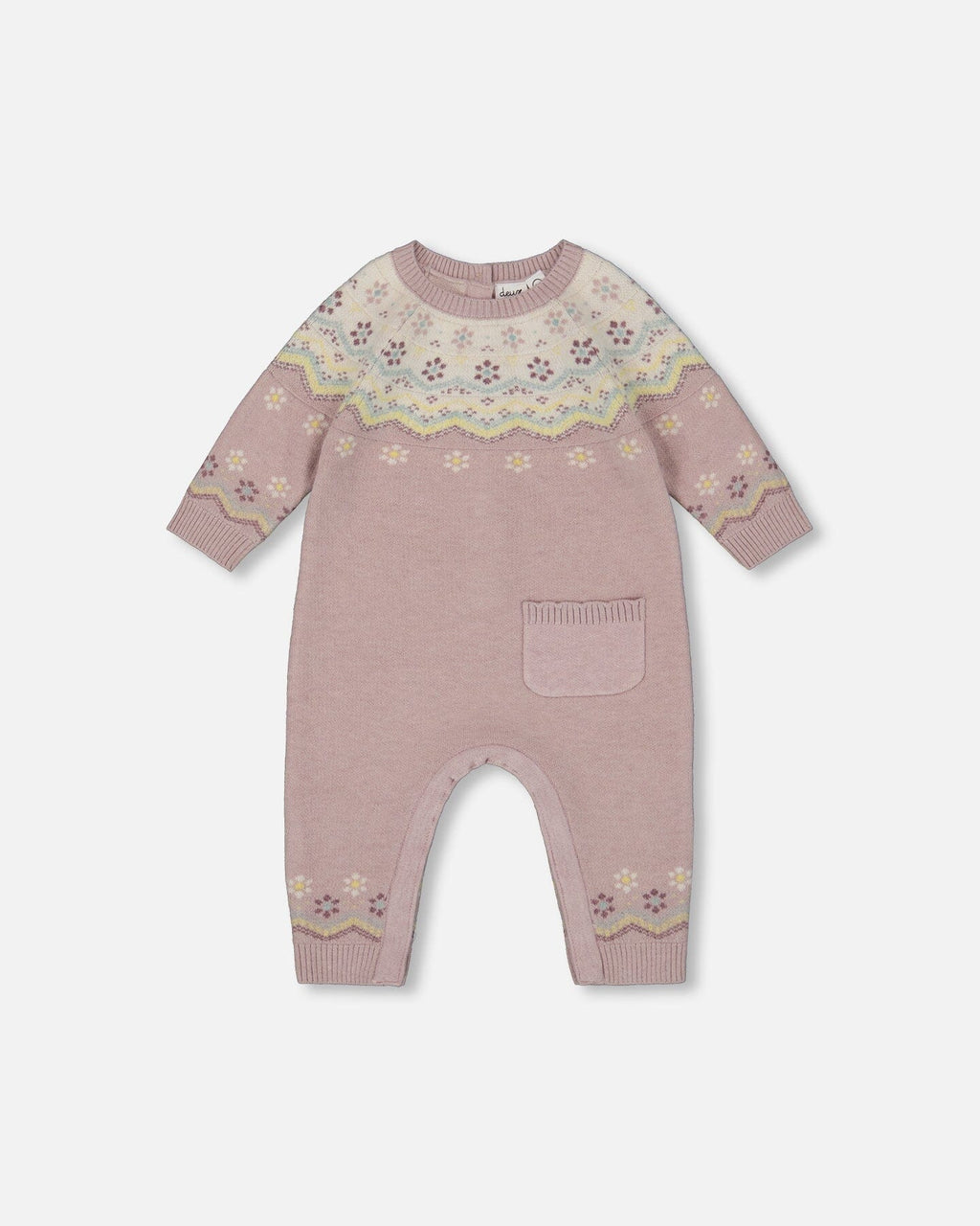Jacquard Knitted Romper Keepsake Lilac