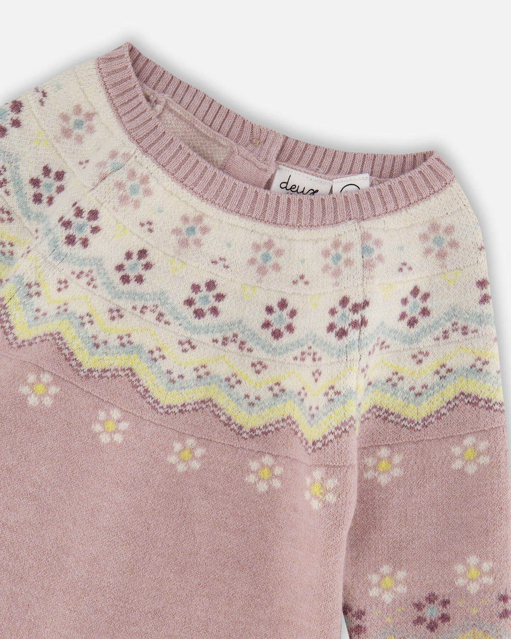 Jacquard Knitted Romper Keepsake Lilac