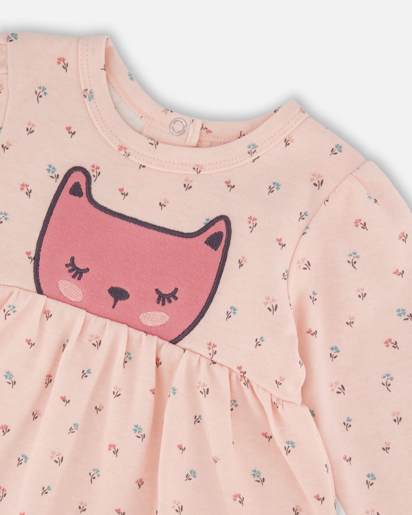 Organic Cotton Dress And Leggings Set Pink Mini Floral