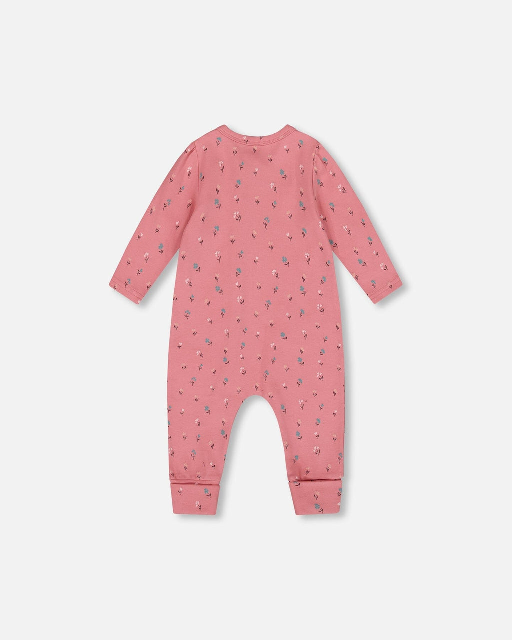 Organic Cotton Zipped Romper Pink Floral