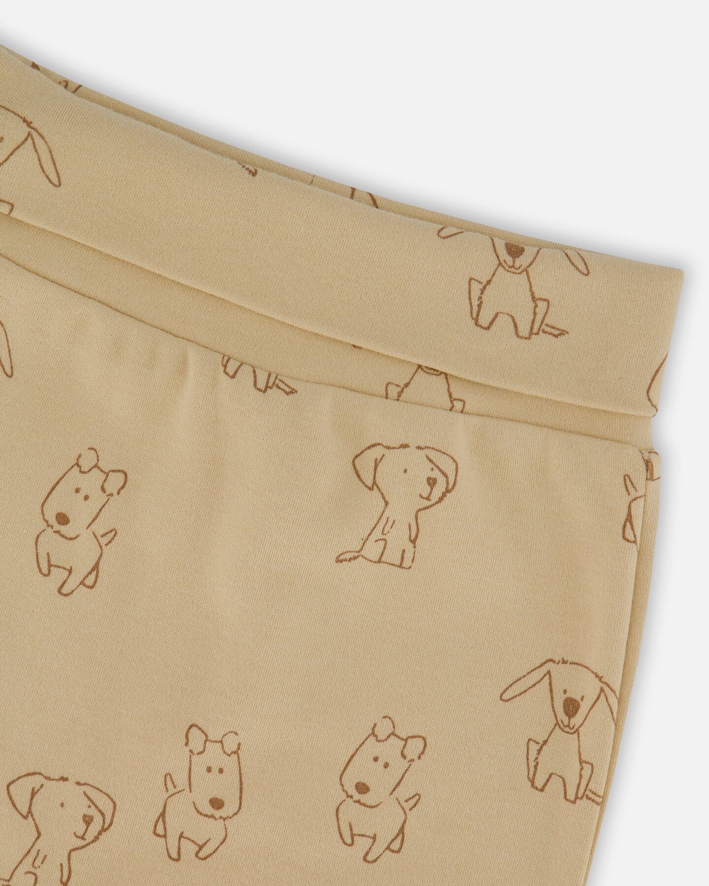 Organic Cotton Evolutive Pants Beige Printed Dogs