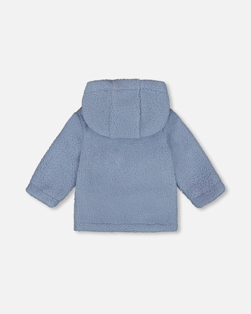 Plush Hooded Jacket Light Blue