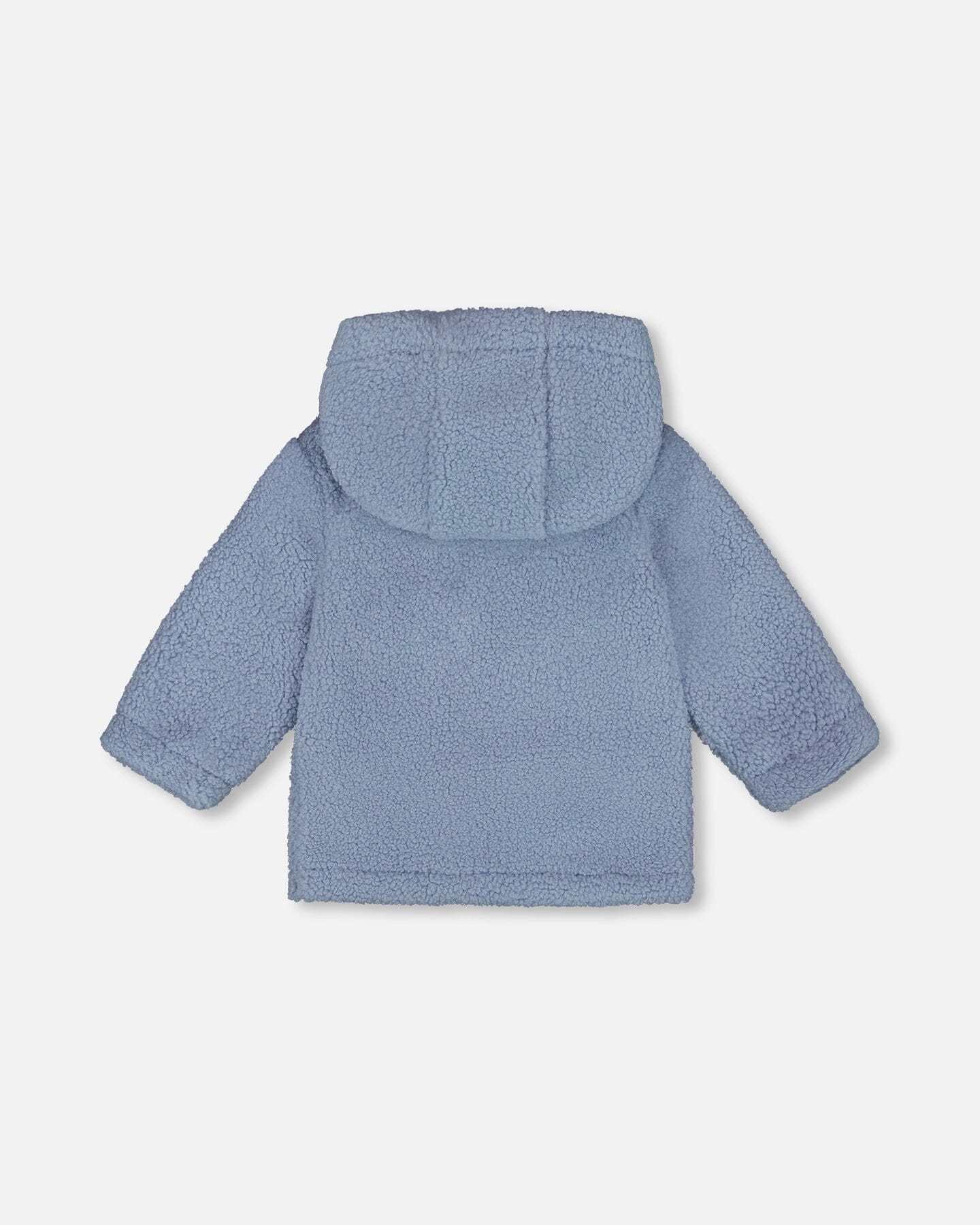 Plush Hooded Jacket Light Blue