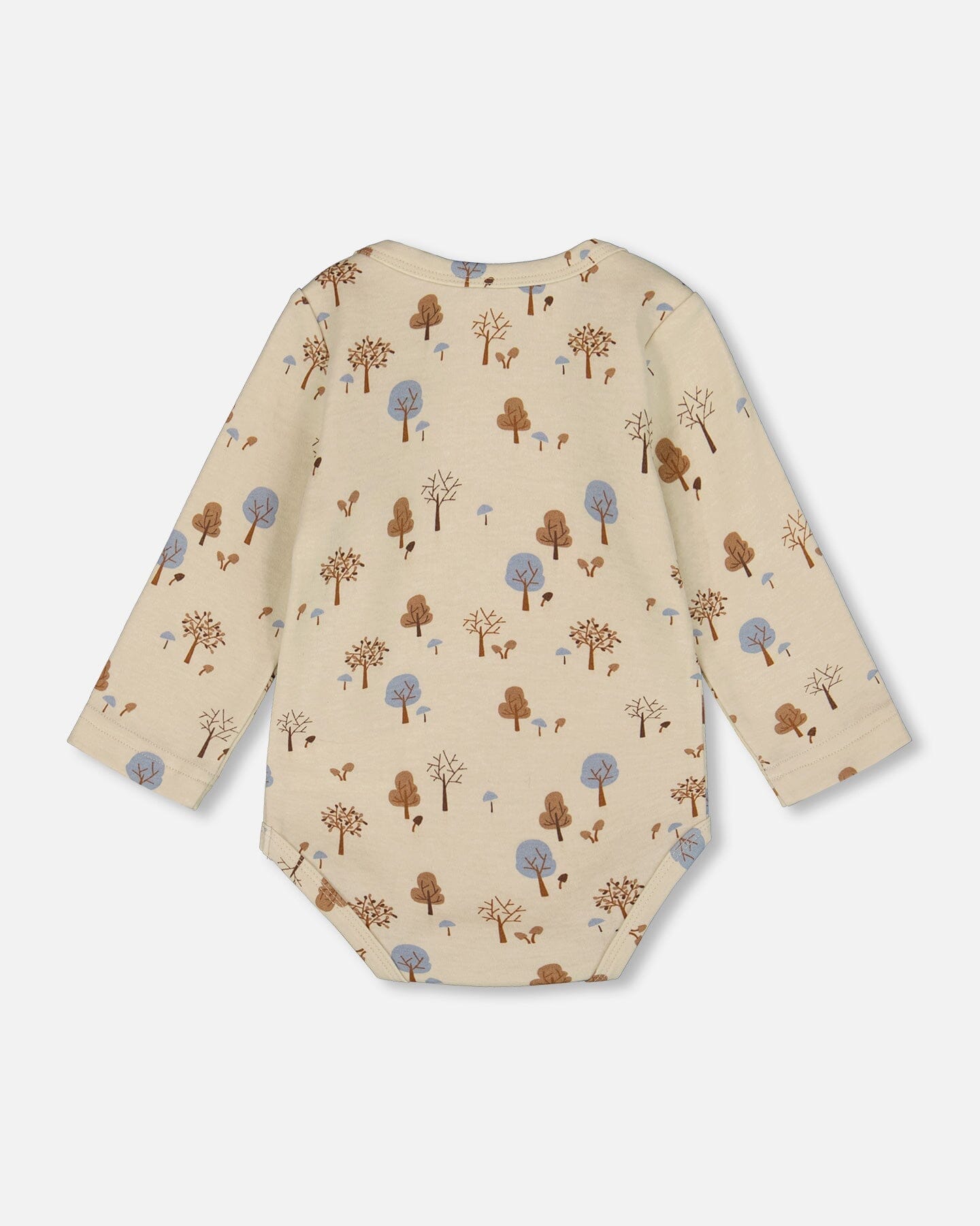 Organic Cotton Onesie Beige Tree Print