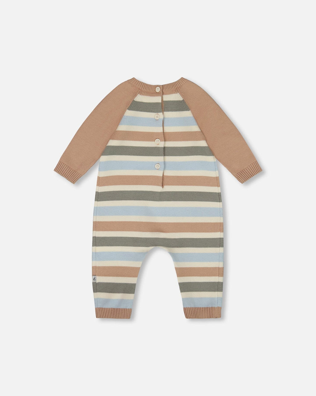 Knitted Romper Blue And Green Stripes