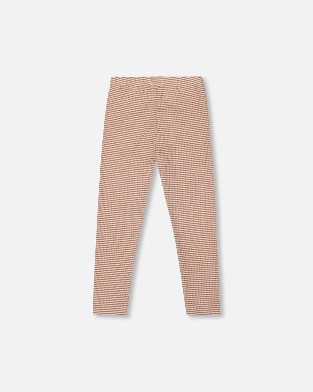 Rib Striped Leggings Beige And Off-White
