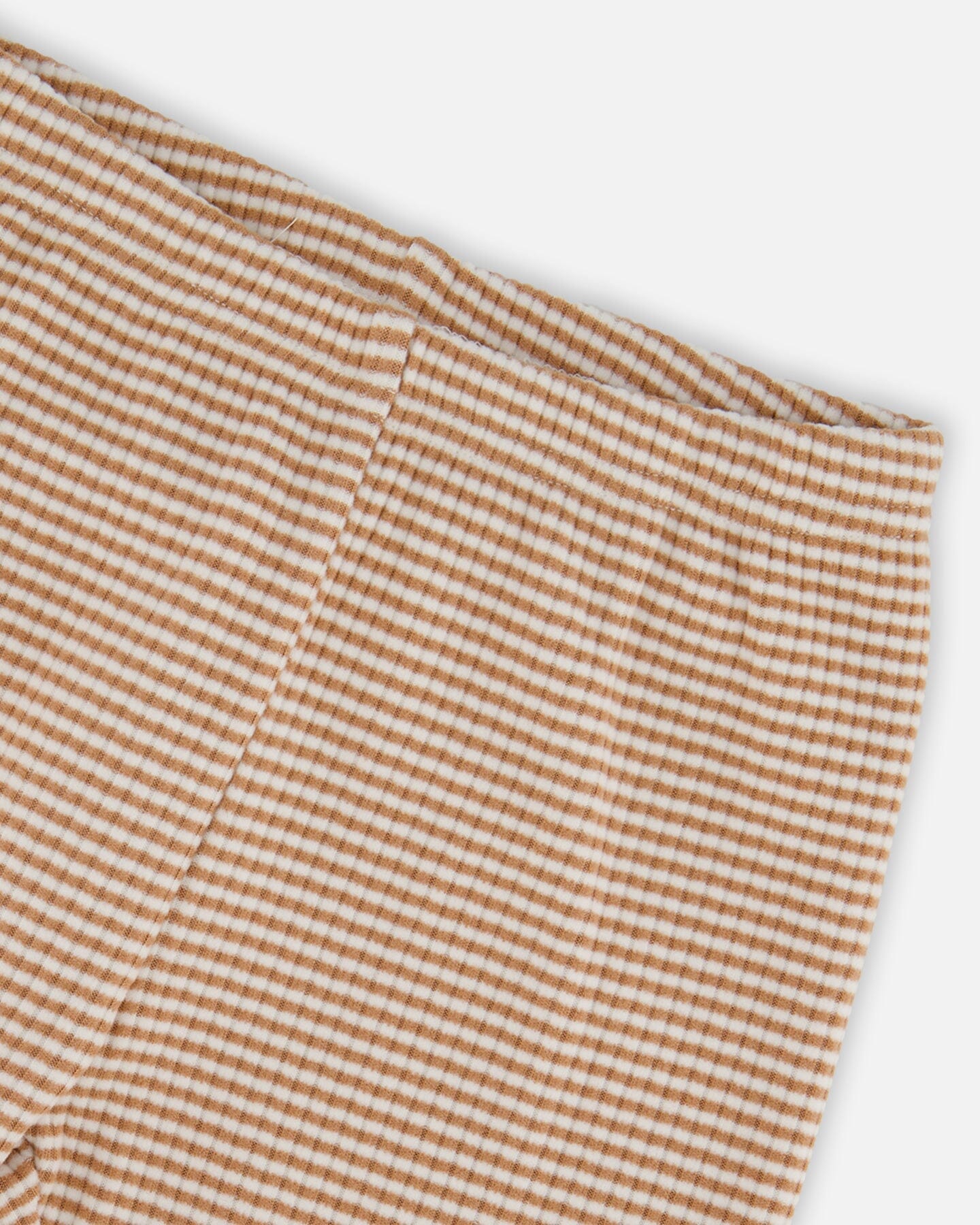 Rib Striped Leggings Beige And Off-White
