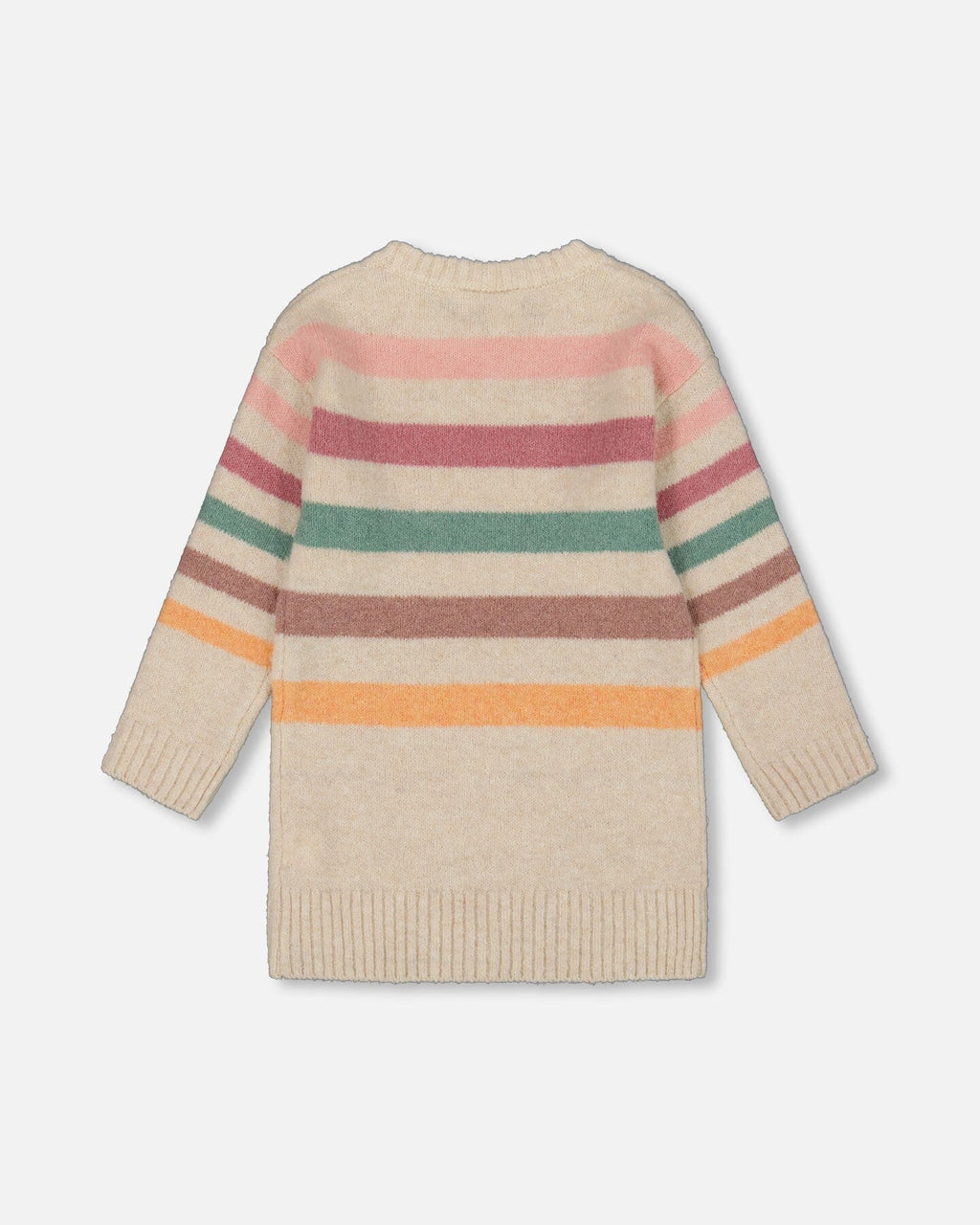 Knitted Tunic Off-White With Stripes