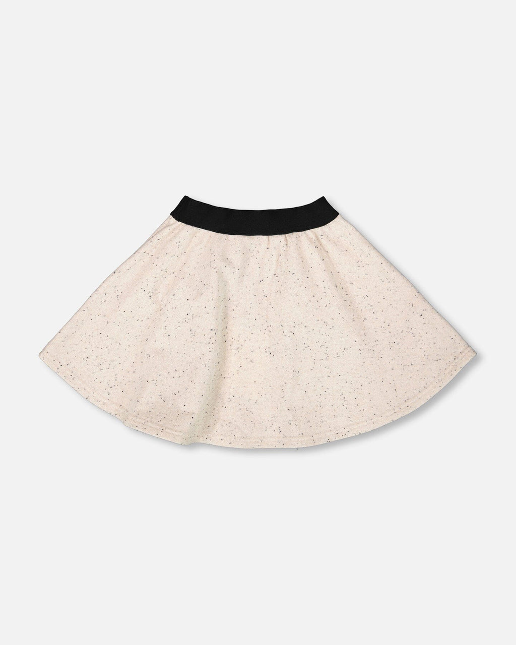 Glittering French Terry Skirt Beige And Black