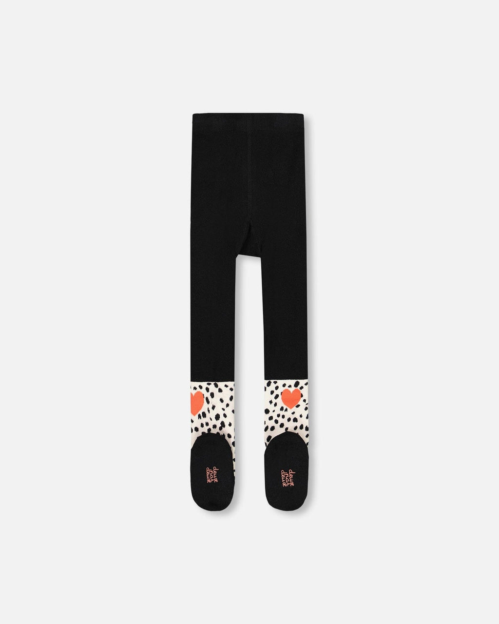 Knit Tights Black With Dalmatian Pattern