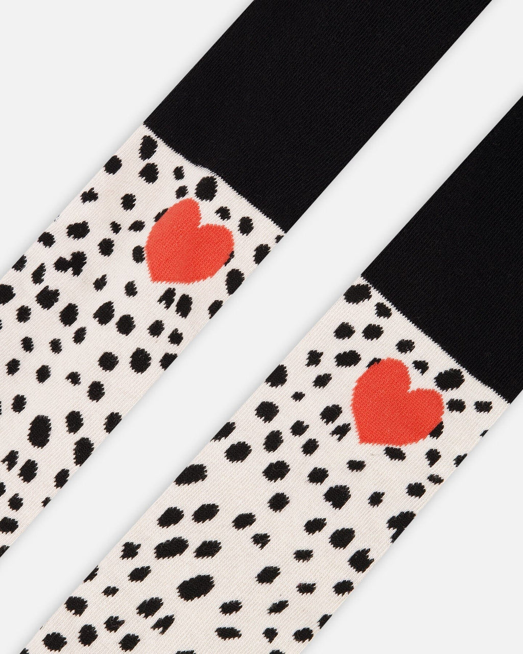 Knit Tights Black With Dalmatian Pattern
